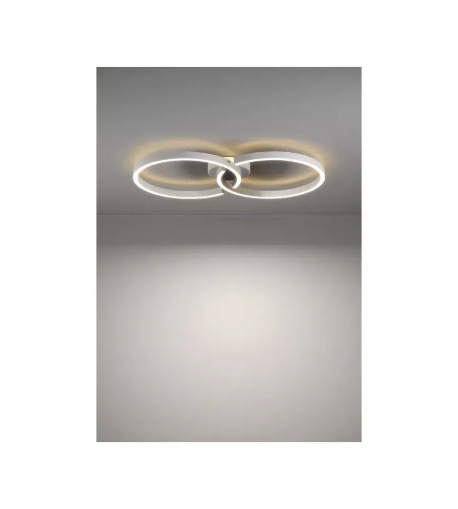 Illuminazione Per Interno-Eglo Plafoniera led da interno "amandolo" bianco 2700-6500k