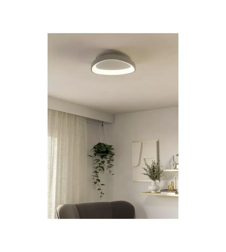 Illuminazione Per Interno-Eglo Plafoniera led da interno "loretello" bianco 2700-6500k