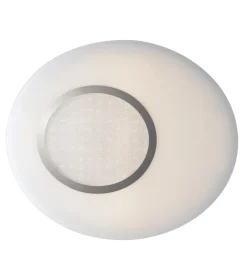 Illuminazione Per Interno- Plafoniera led "gioia" in vetro e metallo cromato smart intec, 60x51,8x6 cm