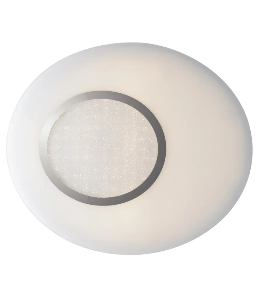 Illuminazione Per Interno- Plafoniera led "gioia" in vetro e metallo cromato smart intec, 60x51,8x6 cm