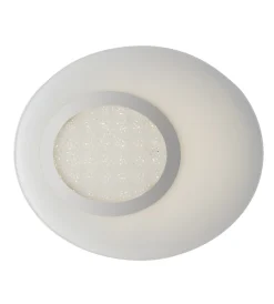 Online Plafoniera led "gioia" in vetro e metallo cromato, 33x28,5x6,5 cm Illuminazione Per Interno