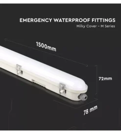 Illuminazione Per Interno- Plafoniera led impermeabile 4000k 48w 1,5m