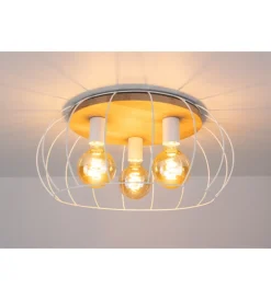 Illuminazione Per Interno-Onli Plafoniera "cesare" in metallo bianco 3 luci, e27