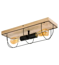 Illuminazione Per Interno-Onli Plafoniera "pescatore"  rovere 2 luci e27