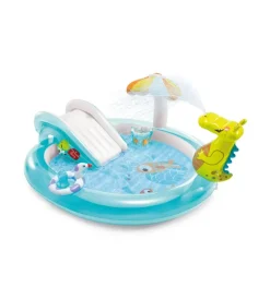 New Play center gonfiabile "alligatore" c/spruzzo cm 201x170x84 - cod. 57165np Piscine