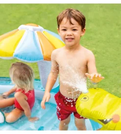 New Play center gonfiabile "alligatore" c/spruzzo cm 201x170x84 - cod. 57165np Piscine