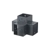 Ferramenta Per Esterno-Suki Plug-in connettore giunto angolo 90° antracite con 4 connessioni