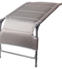 Campeggio-Brunner Poggiapiedi "aravel 3d footrest" in alluminio e 3durafeel grigio chiaro 51x71x48/43 cm