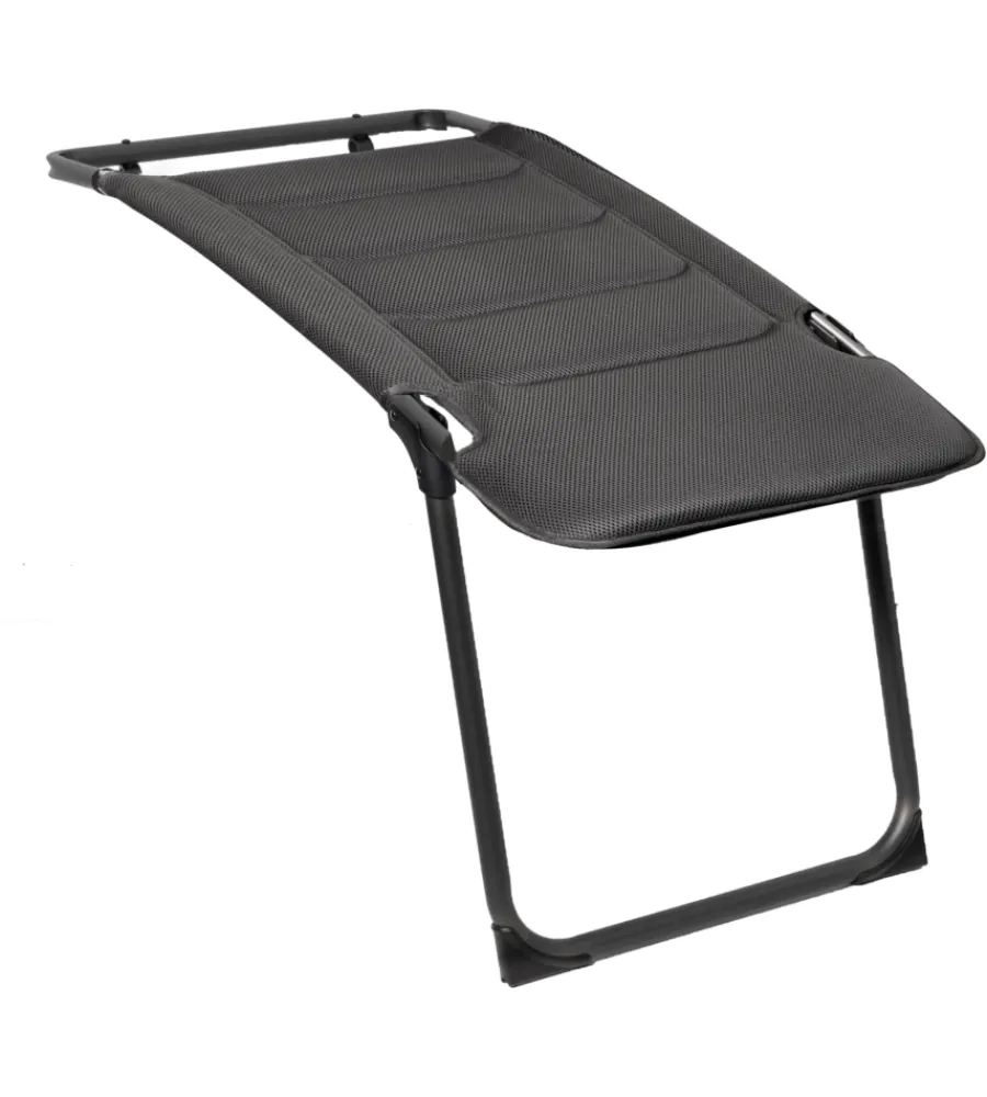 Poggiapiedi "aravel 3d universal" in alluminio e poliestere nero 43x95x47/44 cm Campeggio