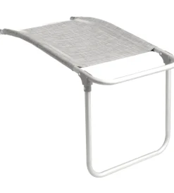 Brunner Campeggio|Poggiapiedi "skye footrest"  in alluminio e syntex plus grigio chiaro 47x72x51/43 cm