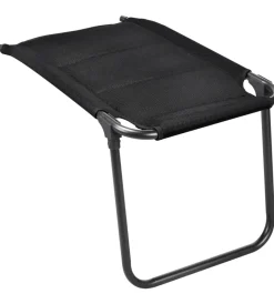 Campeggio-Brunner Poggiapiedi "skye 3d footrest" in alluminio e3durafeel nero 47x72x51/43 cm