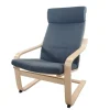 Clearance Poltrona bella home "lilibet" grigia in legno di faggio 67x86x97 cm Poltrone E Pouf