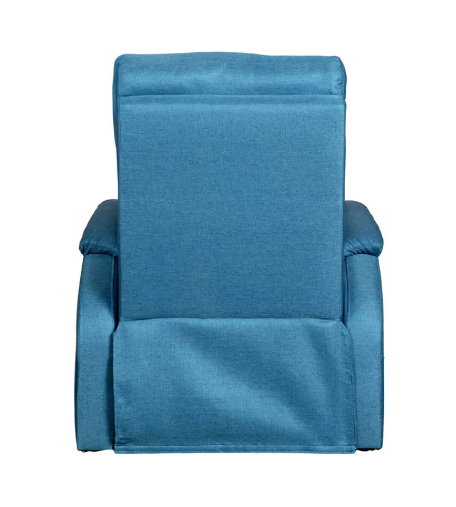 Clearance Poltrona "chiara" con recliner in tessuto ottanio 71x95x98 cm Poltrone E Pouf