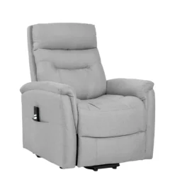 Poltrone E Pouf-BellaHome Poltrona con recliner e alzata elettrico "prato" grigio 82x90x108 cm