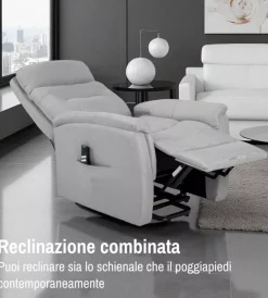 Poltrone E Pouf-BellaHome Poltrona con recliner e alzata elettrico 