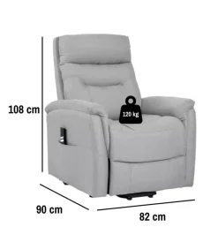 Poltrone E Pouf-BellaHome Poltrona con recliner e alzata elettrico 