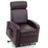 Poltrone E Pouf- Poltrona con recliner e alzata elettrica "katia" marrone, 75x78x110 cm