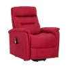 BellaHome Poltrone E Pouf|Poltrona con recliner e alzata elettrico "prato" bordeaux 82x90x108 cm