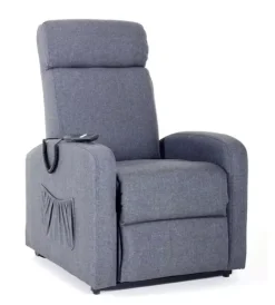 Poltrone E Pouf|Poltrona con recliner e alzata elettrica "marta" blu, 75x78x110 cm