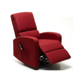 Best Poltrona con recliner elettrico "fiorella" rossa, 75x82x104 cm Poltrone E Pouf