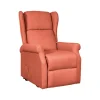 BellaHome Poltrone E Pouf|Poltrona con recliner elettrico "berg" tessuto mattone, 72,5x94x109 cm