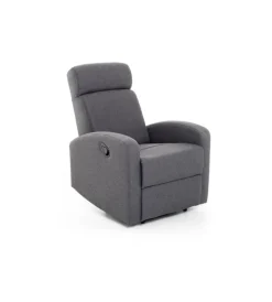 Poltrone E Pouf|Poltrona con recliner manuale "marta" blu jeans, 74x78x105 cm