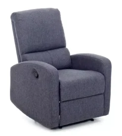 Poltrone E Pouf|Poltrona con recliner manuale "fiorella" blu, 74x78x105 cm