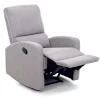 Poltrone E Pouf- Poltrona con recliner manuale "fiorella" grigio, 74x78x105 cm