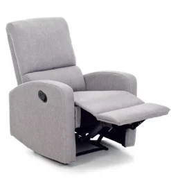 Poltrone E Pouf- Poltrona con recliner manuale "fiorella" grigio, 74x78x105 cm