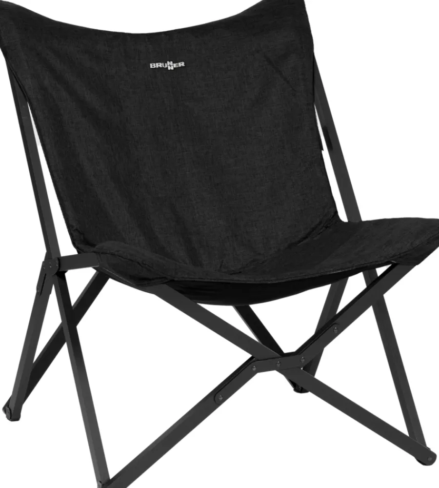 Sale Poltrona da campeggio "action vivavita relaxer" in alluminio e poliestere nero 75x44x43/95 cm Campeggio