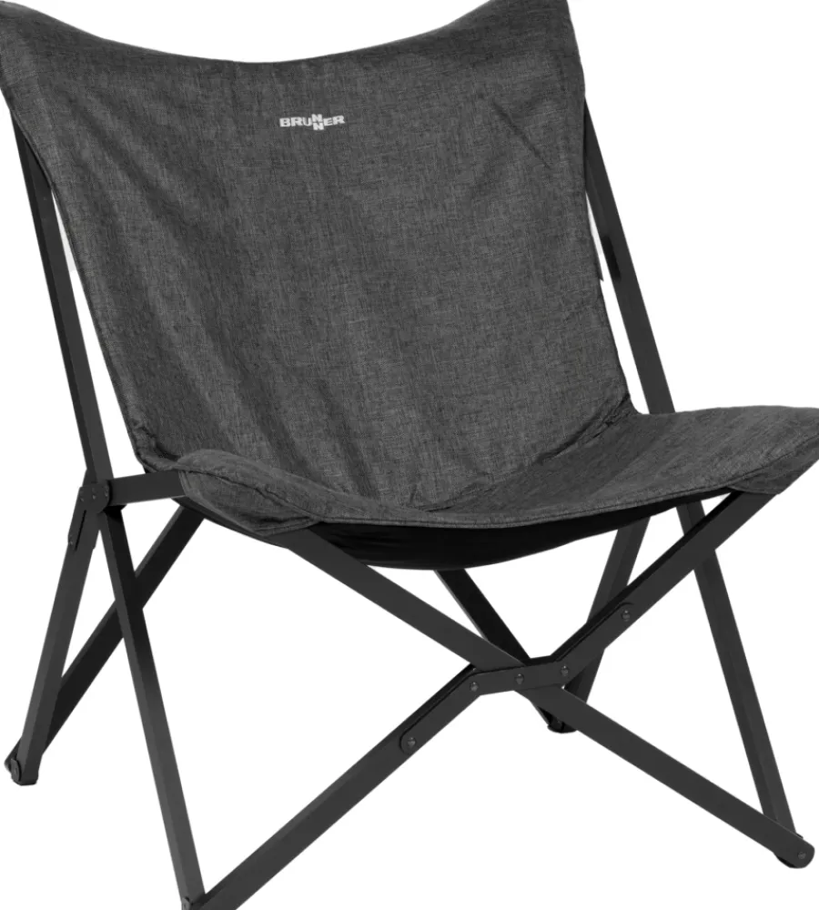 Campeggio-Brunner Poltrona da campeggio "action vivavita relaxer" in alluminio e poliestere grigio 75x44x43/95 cm