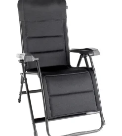 Clearance Poltrona da campeggio reclinabile "kerry swan 3d" in alluminio e 3durafeel nero 50x49x116 cm Campeggio