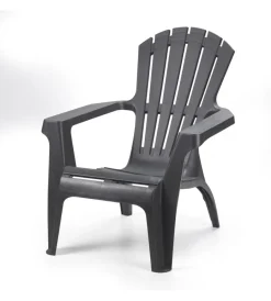 Online Poltrona da esterno "dolomiti" in polipropilene antracite 75x86x86 cm Mobili Da Giardino E Accessori