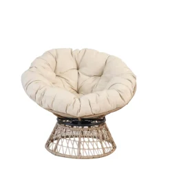 Best Poltrona da esterno girevole essenza "bora bora" in acciaio e polyrattan 95x84x76 cm Mobili Da Giardino E Accessori