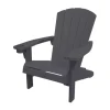 Mobili Da Giardino E Accessori-Keter Poltrona da esterno "alpine adirondack" in polipropilene grafite effetto legno 80,5x95,5x93 cm