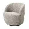 BellaHome Poltrone E Pouf|Poltrona girevole "aura" sabbia 65x77x69 cm