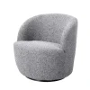 Poltrone E Pouf-BellaHome Poltrona girevole "aura" grigio 65x77x69 cm