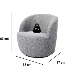 Poltrone E Pouf-BellaHome Poltrona girevole 