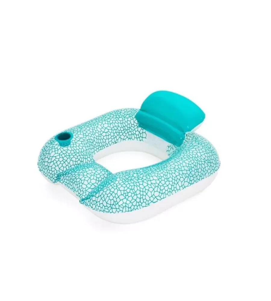 Piscine-Bestway Poltrona gonfiabile con portabicchiere e maniglie per piscina "flip pillow" 102x94 cm