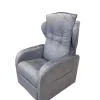 Poltrone E Pouf- Poltrona "jolly" con recliner e alzata elettrica in tessuto grigio chiaro, 75x85x108 cm