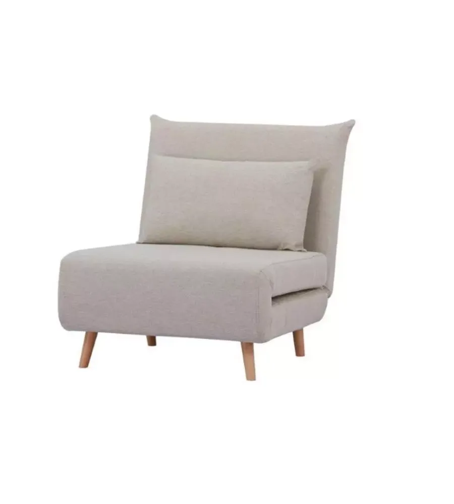 Poltrone E Pouf- Poltrona letto "dream" tessuto beige, 82x90x84 cm