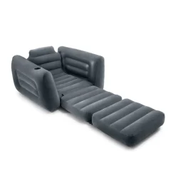 Intex Piscine|Poltrona letto gonfiabile colore grigio, 117x224x66 cm - cod. 66551np