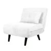 Poltrone E Pouf-BellaHome Poltrona letto "queen" in tessuto bianco, 77x77x85 cm