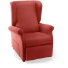 Best Poltrona "luna" con recliner e alzata elettrica in tessuto rosso, 75x84x107 cm Poltrone E Pouf