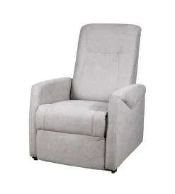 Poltrone E Pouf-BellaHome Poltrona massaggiante "siena" con recliner elettrico in tessuto grigio 75x93x105 cm