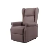 Poltrona relax con recliner elettrico "berg" tessuto marrone, 72,5x94x109 cm Poltrone E Pouf