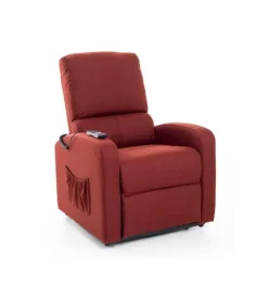 Online Poltrona relax con recliner elettrico "fiorella" rossa, 75x78x110 cm Poltrone E Pouf