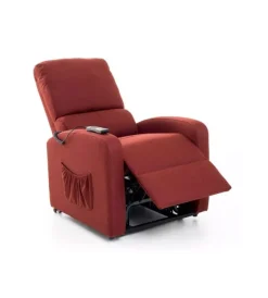 Online Poltrona relax con recliner elettrico "fiorella" rossa, 75x78x110 cm Poltrone E Pouf