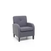 Poltrone E Pouf- Poltrona "river" in tessuto blu jeans, 64x66x82 cm
