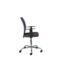 Online Poltroncina ufficio nera con braccioli e ruote, 55x54,5x85-95 cm Sedie Ufficio